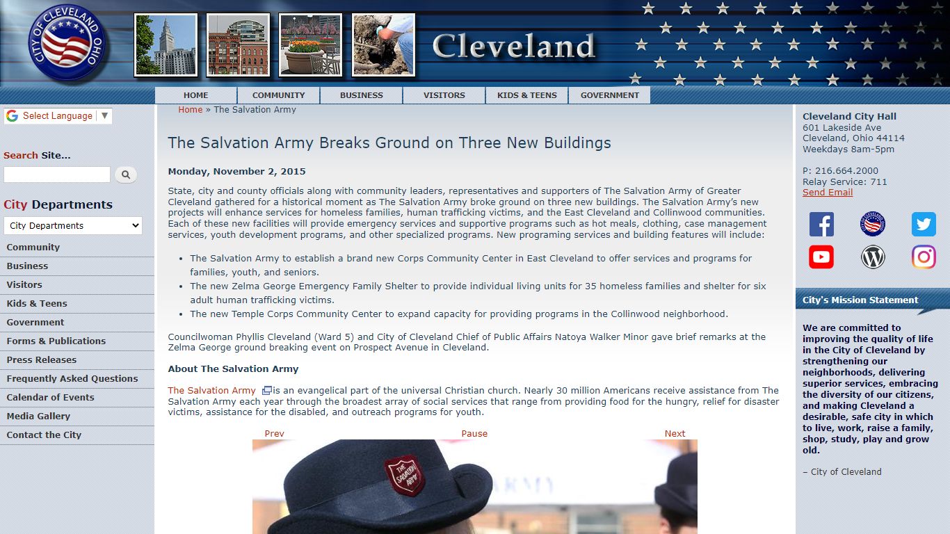 The Salvation Army | City of Cleveland